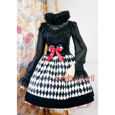 Surface Spell Gothic Virtual Clown High Waist Corset Skirt(Full Payment Without Shipping)